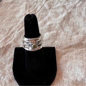 Silpada green peridot stackable ring